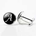 thumbnail image 4 of Milisten Glass Cuff-Link Sleeve Button Round English Letter Sleeve Button All-Match Decorative Collar Sleeves Button for Man (A Letter Pattern), 4 of 5