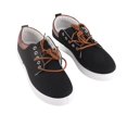 thumbnail image 3 of Zapatos planos de lona para hombre, suela de goma, modernos, informales, ajustados, de caña baja, para exteriores, color negro 42, 3 of 15
