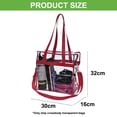thumbnail image 2 of pvc transparent tote bag handbag swimming bag messenger bag messenger travel bag, 2 of 6