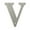 Satin Nickel, variant on Deltana Rl4v 4" Solid Brass Traditional House Letter V - Nickel