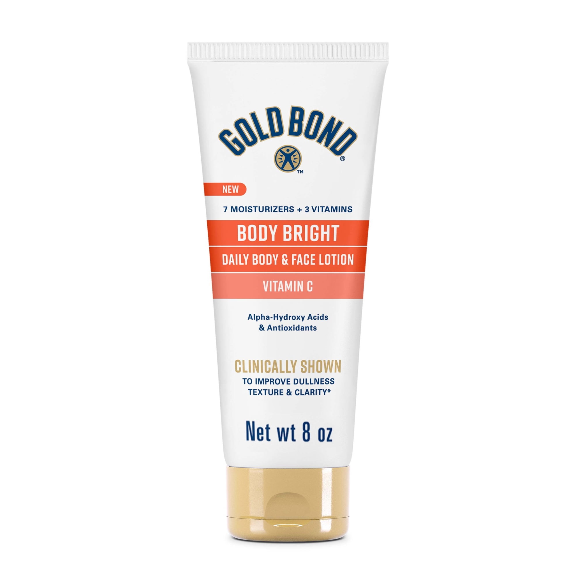 Gold Bond Body Bright Daily Body and Face Lotion With Vitamin C, 8 oz.