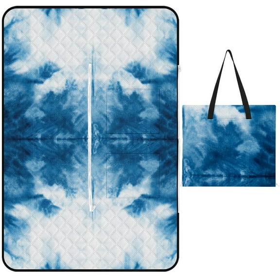 Colorful Tie Dye Vortex Waterproof Picnic Blanket with Foldable Zipper, Suitable for Outdoor Use, Suitable for Travel, Camping, Beaches, Parks, Grasslands, Picnic Blanket Accessories