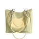 thumbnail image 2 of Bolso de mano de cuero amarillo con estampado de letras para mujer, bolso de hombro con patrón de corazón, resistente al agua y de gran capacidad, 2 of 8