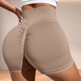 thumbnail image 2 of EHRWE Workout Shorts For Women Workout Shorts Solid Color High Waisted Workout Gym Seamless Yoga Pants Classic, 2 of 5
