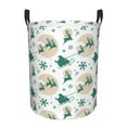 thumbnail image 2 of LNWH Laundry Basket, Santa Elk Abstract Doodle Pattern Foldable Laundry Hamper with Handles Waterproof, Medium Size, 2 of 8