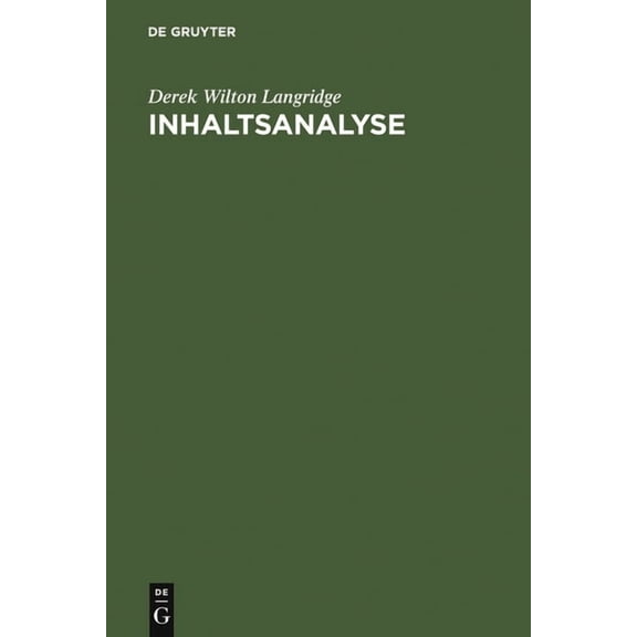 Inhaltsanalyse, (Hardcover)