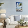 thumbnail image 3 of Stupell Industries Tropical Clouded Beach with Looming Palm Black Framed Giclee Art, 12 x 18, by Petals Prints Design, 3 of 8