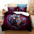 thumbnail image 3 of Juego de ropa de cama pesadilla antes de Navidad, decoración del Día de San Valentín, funda nórdica suave, Jack y Sally, funda de cama de dibujos animados, King Twin, 3 of 5