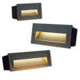 thumbnail image 2 of Lámpara de pared LED regulable de 3 W, 5 W y 7 W, luz de escalera de aluminio, lámpara de paso LED empotrada, lámparas de esquina de pared para caminos, CA 85-265 V, luz de pared CC 12 V, 2 of 5