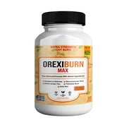 Orexiburn Max Extra Strength Weight Management Supplement, 60 Capsules, with Raspberry Ketones, Green Tea & L-Carnitine