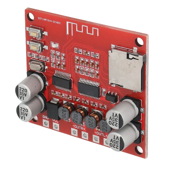 Power Amplifier Board, DC12-24V Dual Channel Amplifier Module Small Memory Card Play First SMD Process Stable Filtering Effect for Audio Equipments