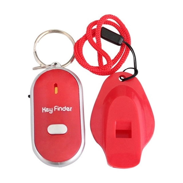 Whistle Key Finder Flashing Beeping Sound Control Alarm Anti-Lost Key Locator Finder Tracker With Key Ring Mini Keychain ,Timely Reminder