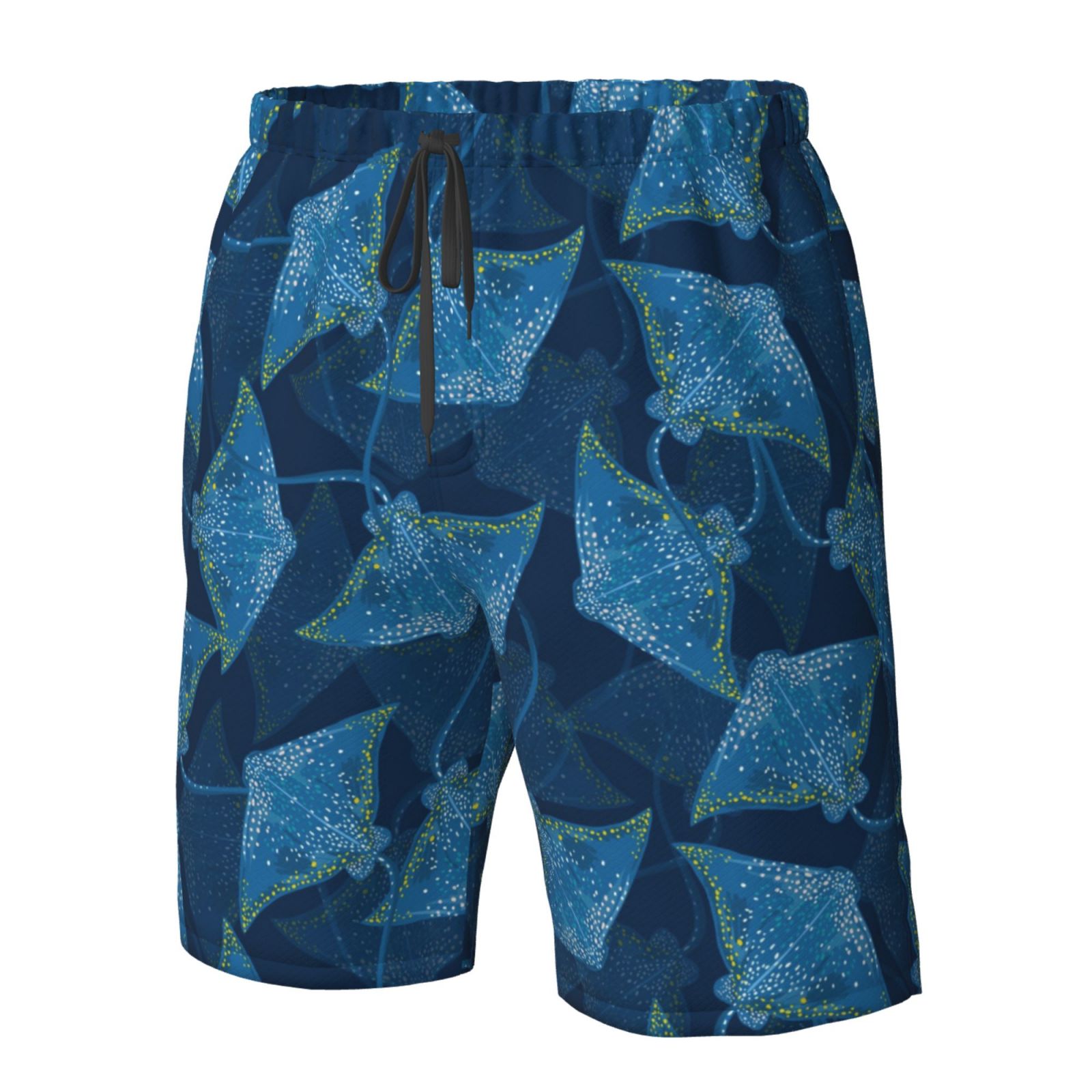 Vsdgher Stingray Men's Beach Shorts, Surfing shorts, Swim trunks, Quick Dry Swim Trunks for Surfing Beach Fun -Medium