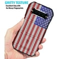 thumbnail image 4 of Case with Clip for Kyocera DuraForce Pro 3 Phone, Nakedcellphone Rugged Shield Cover and Ratchet Belt Hip Holster - USA Flag Design, 4 of 10