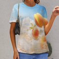 thumbnail image 6 of Juicy Peach Women's Short Sleeve Tops Casual Blouses T Shirt, 6 of 6