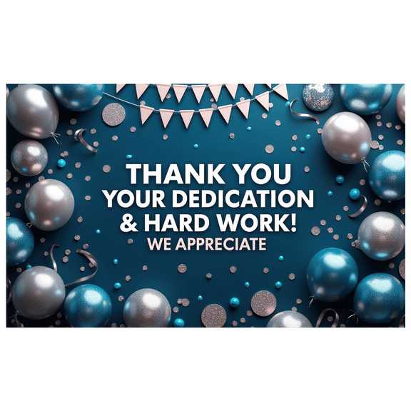 LUUFILx Thank You Appreciation Banner Backdrop Office Party Decorations Event Ceremonies Hard Work Dedication Party Supplies Employee Recognition Background