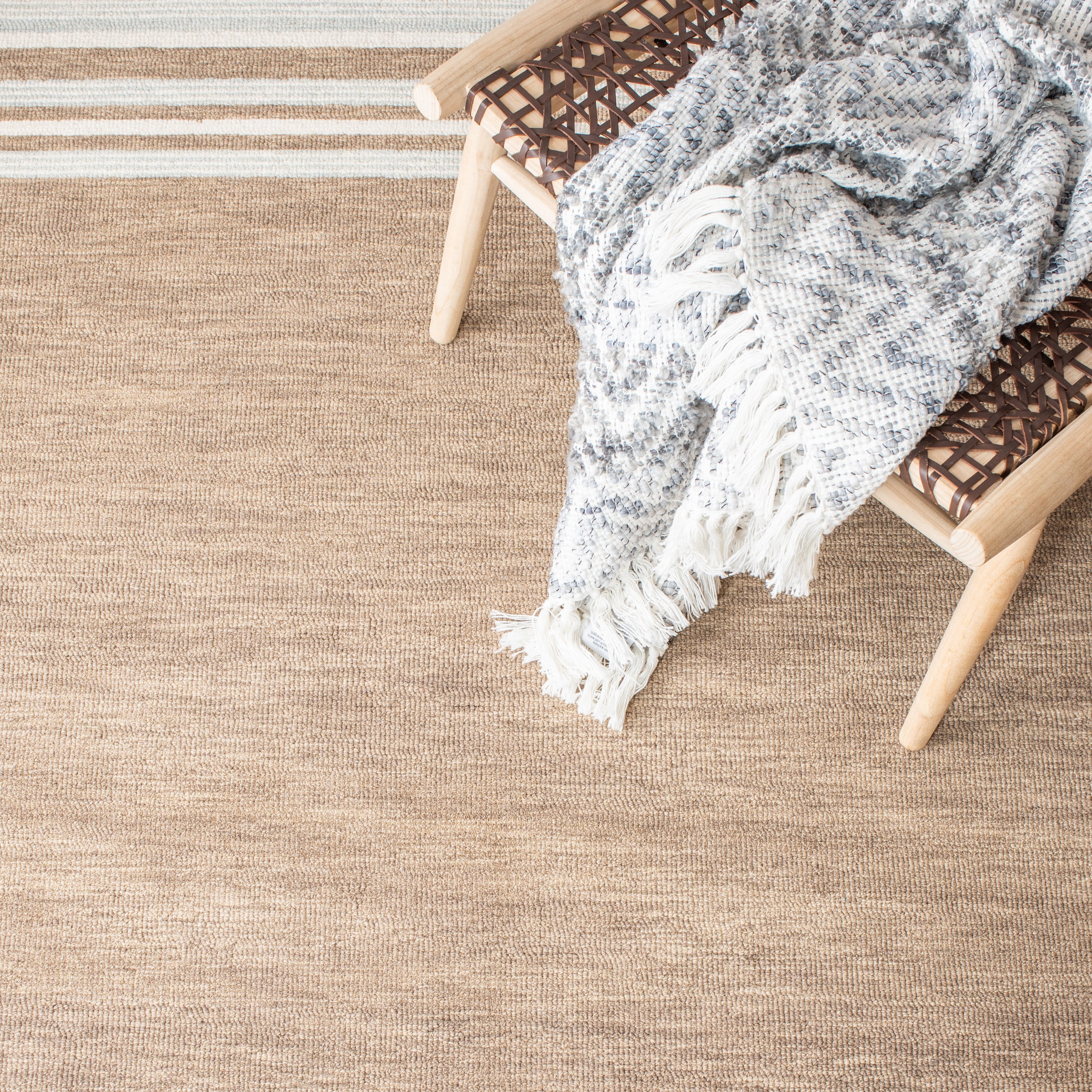 Safavieh Metro Angela Striped Area Rug, Brown/Ivory, 6' x 6' Square