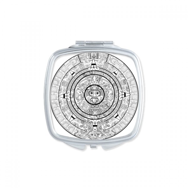 Ancient Egypt Pharaoh Pattern Mirror Portable Compact Pocket Makeup Double Sided Glass