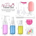 thumbnail image 4 of 16 Pack Travel Bottles - Travel Essentials Toiletries - TSA Approved Size - Empty Plastic Bottles with Sticker Sheet, Funnels, Spray Bottle & Carry - Shampoo, Lotion, Oil & Sanitizer, 4 of 9