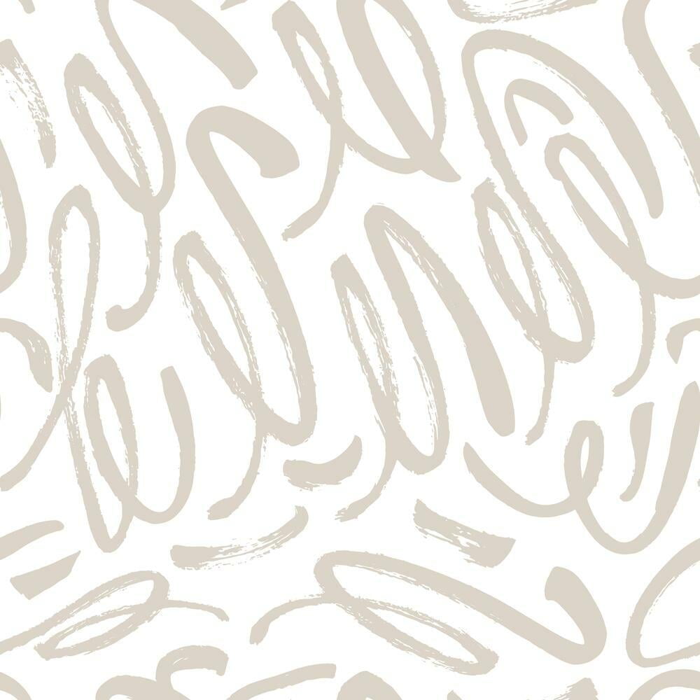 Curly Strokes Peel and Stick Wallpaper