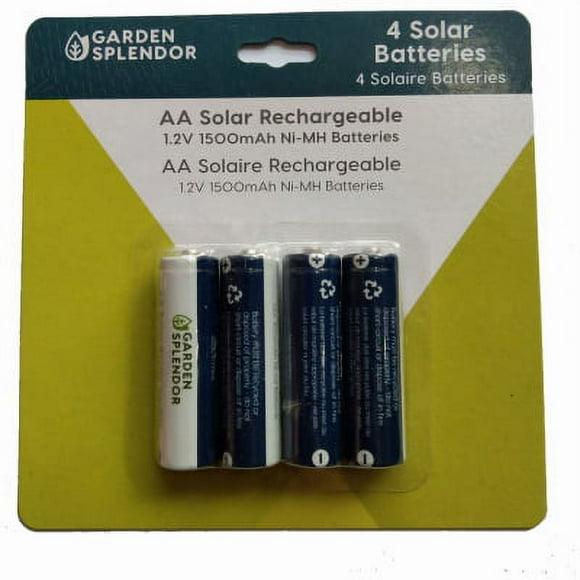 4 Pack "AA" 1500 Mah Nickel Metal Hydride Solar Rechargeable Battery, Each