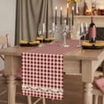 thumbnail image 2 of Table Runners 90 Inches Long Dress Scarves, Western Texas Star Retro Farmhouse Coffee/Dining/Kitchen Table Runner for Living Room, Country Vintage Red Beige Plaid 13x90 Inch, 2 of 9