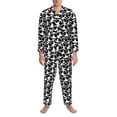 thumbnail image 3 of Naloa Panda1 Men’s Pajamas Set - Long Sleeve Button Down Sleep Shirt and Pajama Bottoms Sleepwear Set-Large, 3 of 7