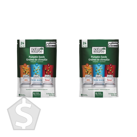 Natursource Dry Roasted Pumpkin Seeds Variety Pack - Pack of 2