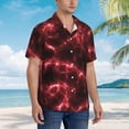 thumbnail image 2 of Lsque Red Line pattern Hawaiian Shirt for Men, Unisex Summer Beach Casual Short Sleeve Button Down Shirts-X-Large, 2 of 9