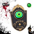 thumbnail image 1 of Halloween Door Decoration, Talking Eyeball Doorbell for Halloween Door Decor with Light-up Eyeball, Halloween Party & Haunted House Scary Prop Decoration for Indoor Outdoor (Black), 1 of 8