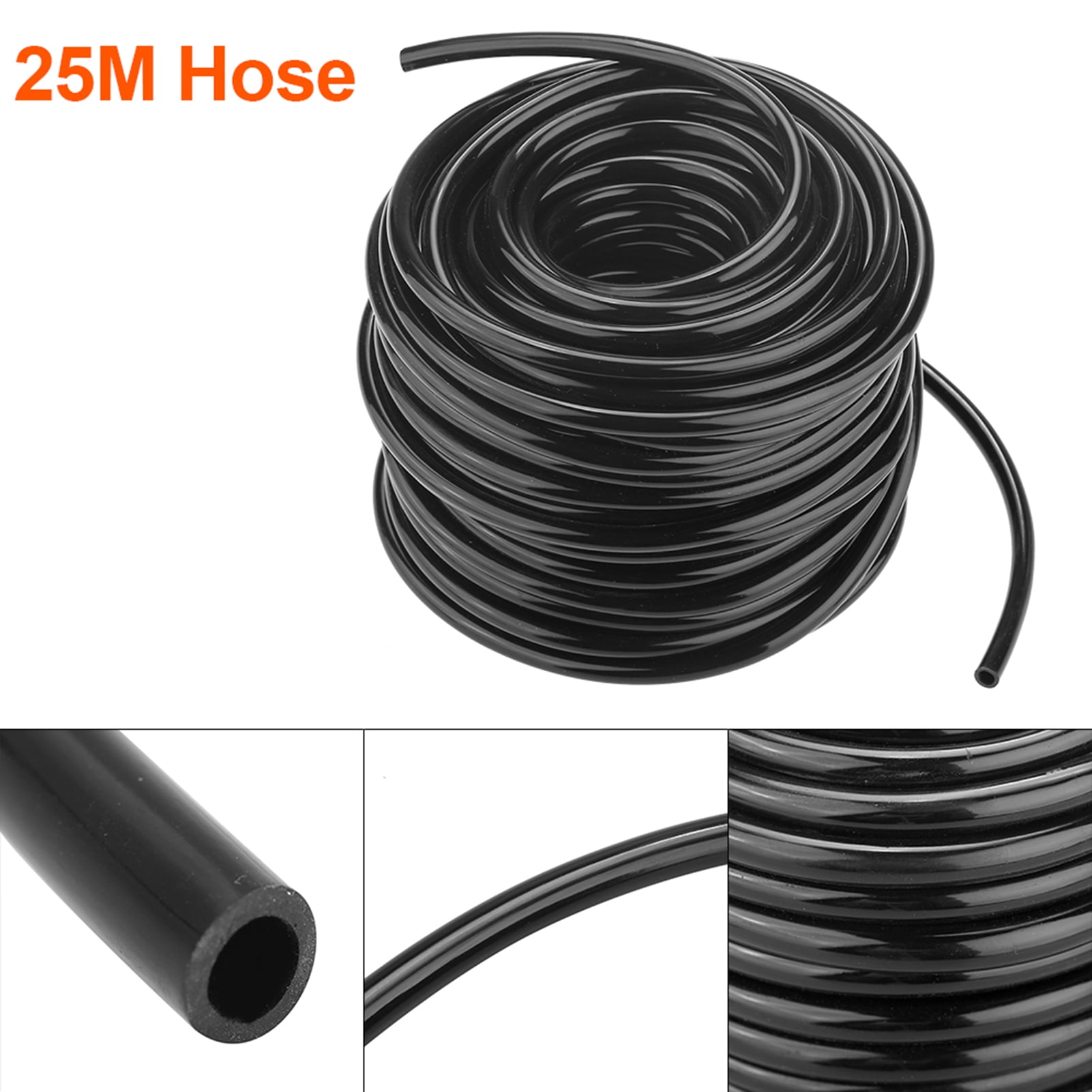NFTIGB Micro Drip Irrigation Kit Garden Lawn Greenhouse Watering System Flexible Hose, Adjustable Nozzles, Tee Joints, Ground Poles Included for Efficient Plant Care (25m / 82 ft)