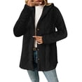 thumbnail image 5 of Womens Fleece Jacket Sherpa Teddy Coat Button Down Cable Knit Soft Long Sleeve Hooded Winter Outerwear, 5 of 6