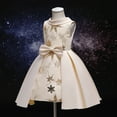 thumbnail image 2 of Girls Flower Sequins Dress Sleeveless Party Wedding Gown for 3-10Y, 2 of 7