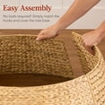 thumbnail image 5 of Best Choice Products 36in Woven Hyacinth Christmas Tree Collar, Tree Skirt Accessory w/ Cord Cut-Out - Natural, 5 of 10
