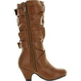 thumbnail image 2 of Pauline-39K JR Girls Slouch Buckle High Heel Mid Calf Boots, 2 of 4
