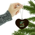 thumbnail image 3 of Mad Scientist with Beakers Brain Heart Love Wood Christmas Tree Holiday Ornament, 3 of 3