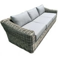 thumbnail image 4 of Hawaii Three-Tone Wicker Gray/Off White/Beige Sofa Set in Silver Gray Cushion, 4 of 7