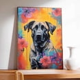 thumbnail image 3 of Anatolian Shepherd Dog Flower Canvas Painting Colorfull Canvas Art Prints Bathroom Artwork for Wall Living Room Bedroom Bathroom Wall Art Framed Art Wall Decor 1 inch, 3 of 5