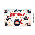 thumbnail image 3 of Ninja Theme Birthday Banner Cartoon Character Kids Party Decor for Children Celebration Birthday Party Indoor Event, 3 of 7