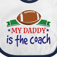 thumbnail image 4 of Inktastic Football Daddy is the Coach Childs Boys Baby Bib, 4 of 4