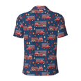 thumbnail image 4 of Rocae Fire Truck 1 for Men's Short Sleeve Polo Shirt, Quick Drying Performance Moisture Wicking Sports Men's Golf Shirt Large, 4 of 9