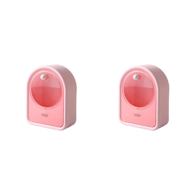 Moyic Caja de almacenamiento de almohadillas de algodón para pared, soporte para cosméticos, organizador de hisopos, contenedor Type1 NO1