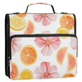 thumbnail image 5 of FORMRS Zipper Binder with Shoulder Strap 2-inch Ring 500 Sheet Capacity File Bag, Floral Orange, 5 of 5