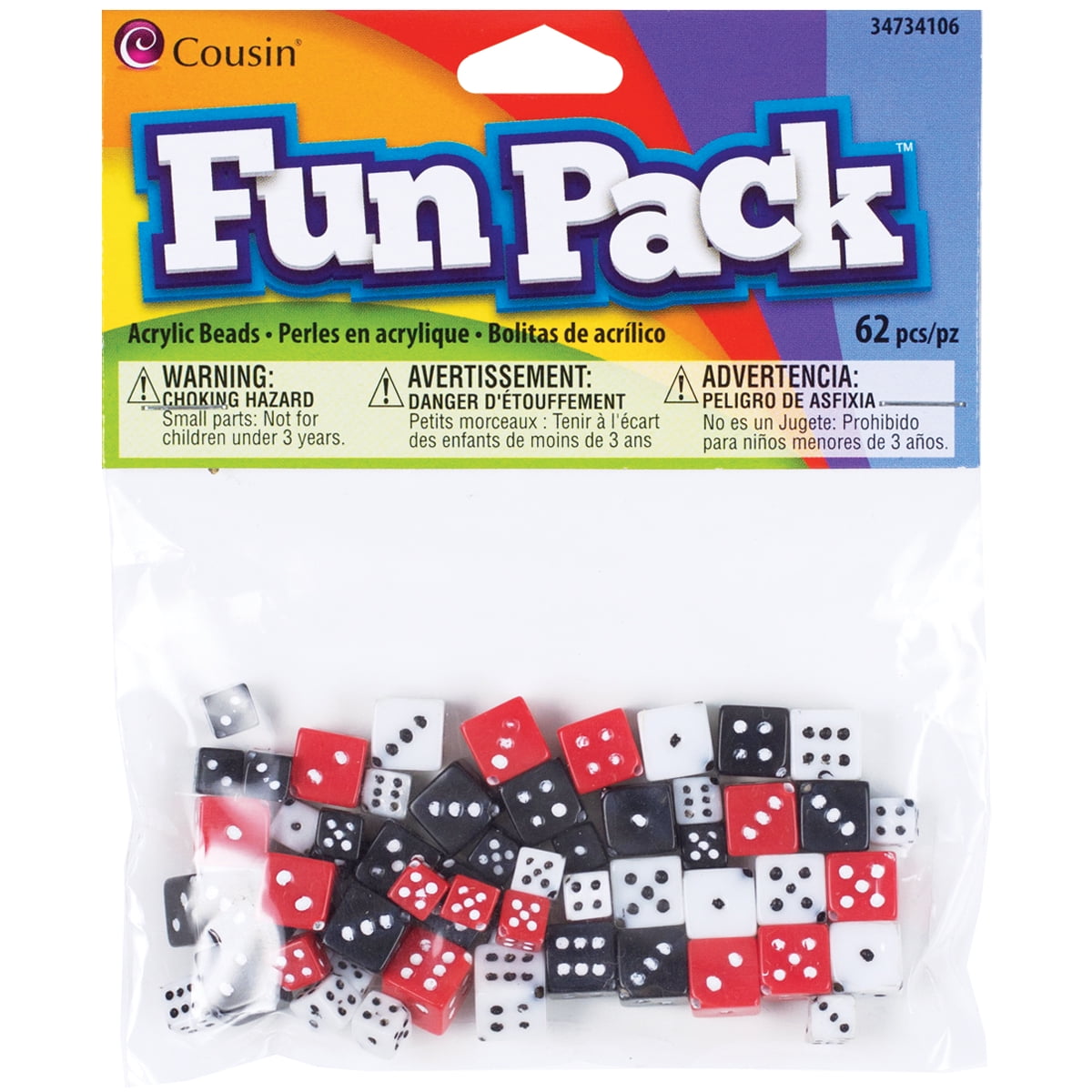 10mm Packet of 500 Opaque dice 