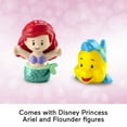 thumbnail image 5 of Disney Princess Ariel's Light-Up Sea Carriage Little People Musical Vehicle for Toddlers, 5 of 6