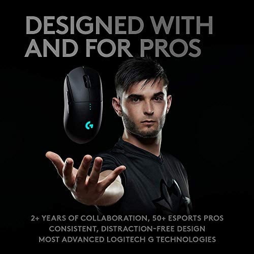 Logitech G PRO Wireless Gaming Mouse, HERO 25K Sensor, LIGHTSPEED