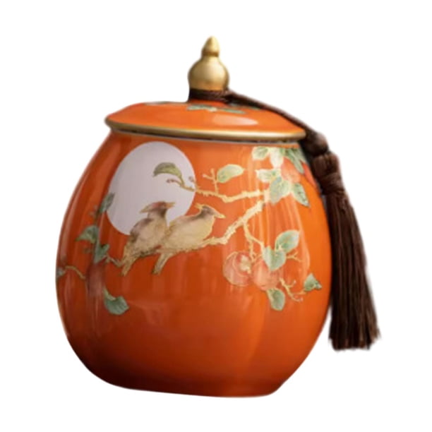 Frasco de almacenamiento de té BLESIY tarro de cerámica Naranja
