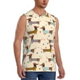 thumbnail image 2 of Daiia Dachshund Dog Printed Men's Tank Tops,Casual Soft Sleeveless Gym Muscle Shirts Bodybuilding Tee-3X-Large, 2 of 8