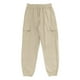 thumbnail image 5 of Pantalones largos para hombre, informales, holgados, ventilados, con bolsillos y cordón, para exteriores, ejercicio, ropa de trabajo, pantalones con faja, pantalones de poliéster para hombre., 5 of 9