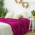 thumbnail image 2 of PiccoCasa 100% Cotton Soft Knitted Throw Solid Blanket for Couch Sofa Bedroom, Rose Red 60"x79", 2 of 8